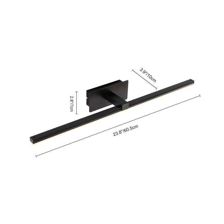 Applique Murale LED Ultra-Fin Applique Salle de Bain à Bras en Brossé Noir/Blanc pour Chambre