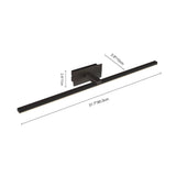 Applique Murale LED Ultra-Fin Applique Salle de Bain à Bras en Brossé Noir/Blanc pour Chambre