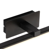 Applique Murale LED Ultra-Fin Applique Salle de Bain à Bras en Brossé Noir/Blanc pour Chambre