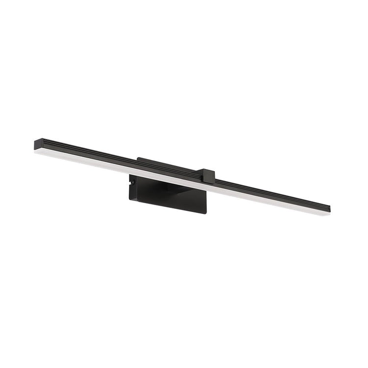 Applique Murale LED Ultra-Fin Applique Salle de Bain à Bras en Brossé Noir/Blanc pour Chambre