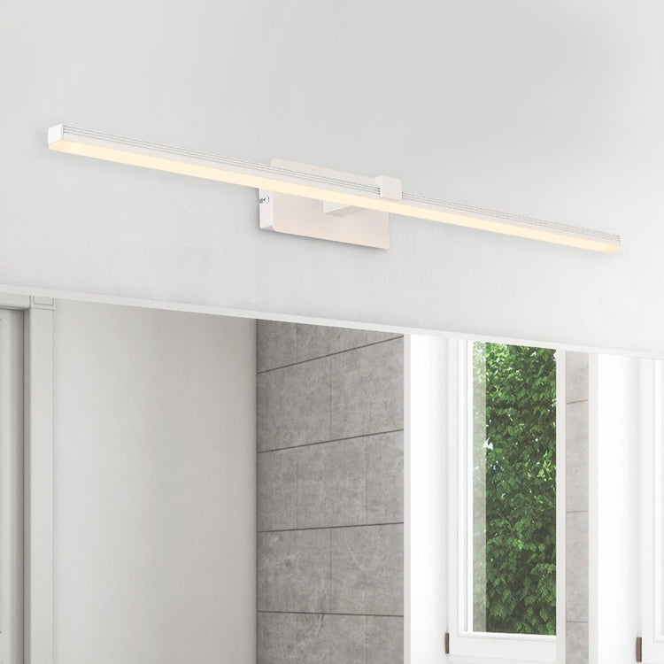 Applique Murale LED Ultra-Fin Applique Salle de Bain à Bras en Brossé Noir/Blanc pour Chambre
