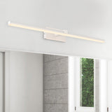 Applique Murale LED Ultra-Fin Applique Salle de Bain à Bras en Brossé Noir/Blanc pour Chambre