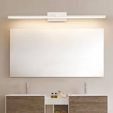 Applique Murale LED Ultra-Fin Applique Salle de Bain à Bras en Brossé Noir/Blanc pour Chambre