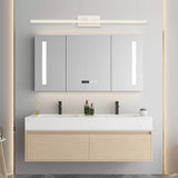 Applique Murale LED Ultra-Fin Applique Salle de Bain à Bras en Brossé Noir/Blanc pour Chambre