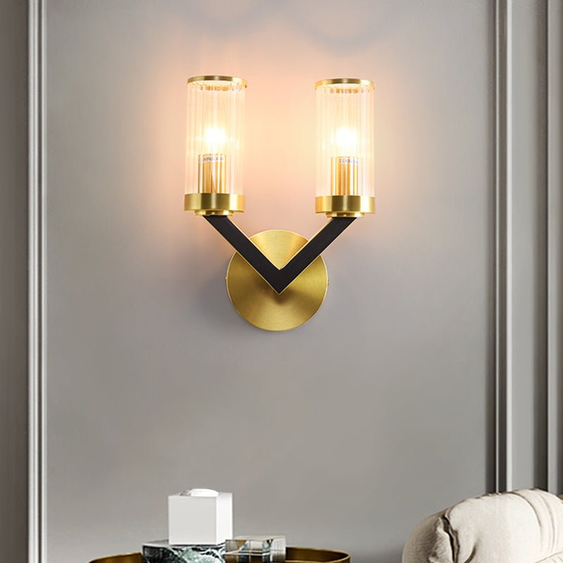 Applique Murale Salle de Bain Cylindre en Laiton