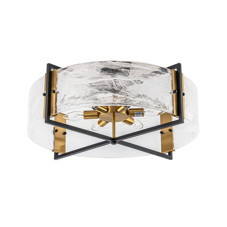 Plafonnier Salon Nuage en Verre Blanc