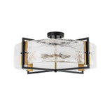 Plafonnier Salon Nuage en Verre Blanc