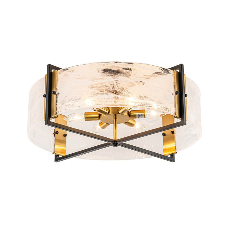 Plafonnier Salon Nuage en Verre Blanc