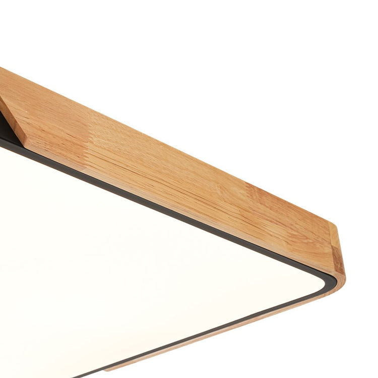 Plafonnier Cuisine Rectangulaire en Bois 90 cm