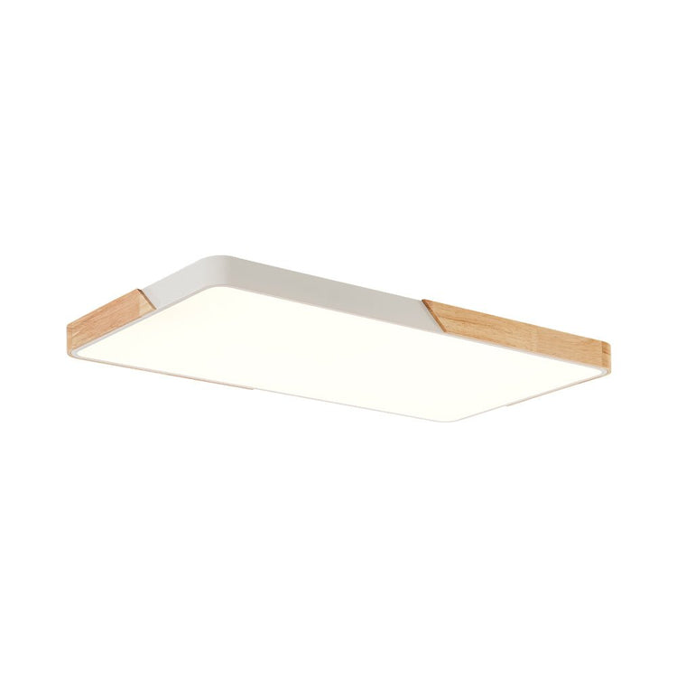 Plafonnier Cuisine Rectangulaire en Bois 90 cm