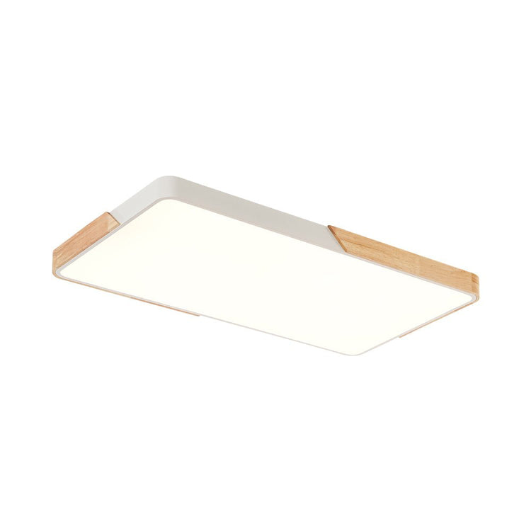Plafonnier Cuisine Rectangulaire en Bois 90 cm