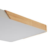 Plafonnier Cuisine Rectangulaire en Bois 90 cm