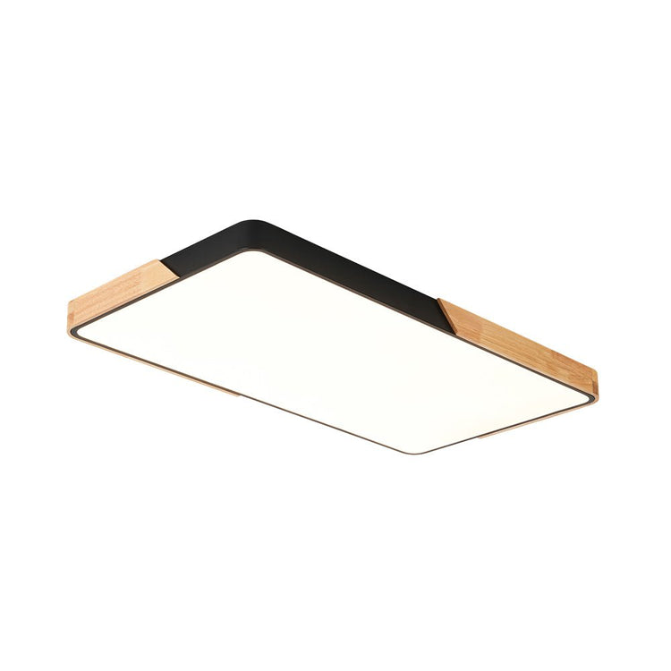 Plafonnier Cuisine Rectangulaire en Bois 90 cm