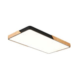 Plafonnier Cuisine Rectangulaire en Bois 90 cm