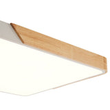 Plafonnier Cuisine Rectangulaire en Bois 90 cm
