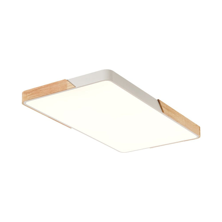 Plafonnier Cuisine Rectangulaire en Bois 90 cm