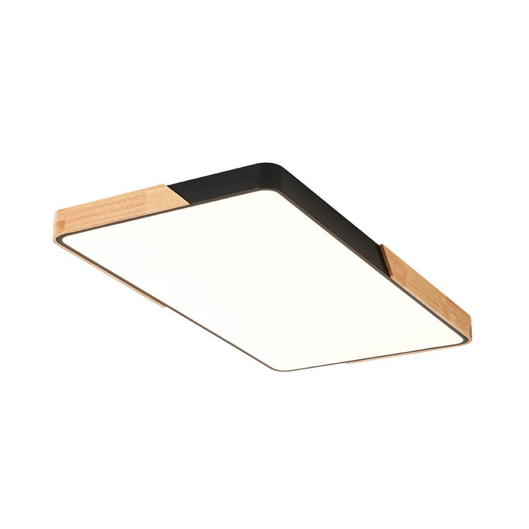Plafonnier Cuisine Rectangulaire en Bois 90 cm
