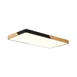 Plafonnier Cuisine Rectangulaire en Bois 90 cm